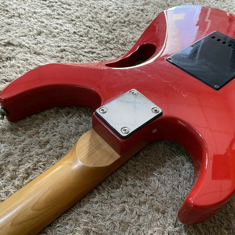 KCC Red Electric Guitar HSS, Basswood Body with Maple Neck, Rosewood F