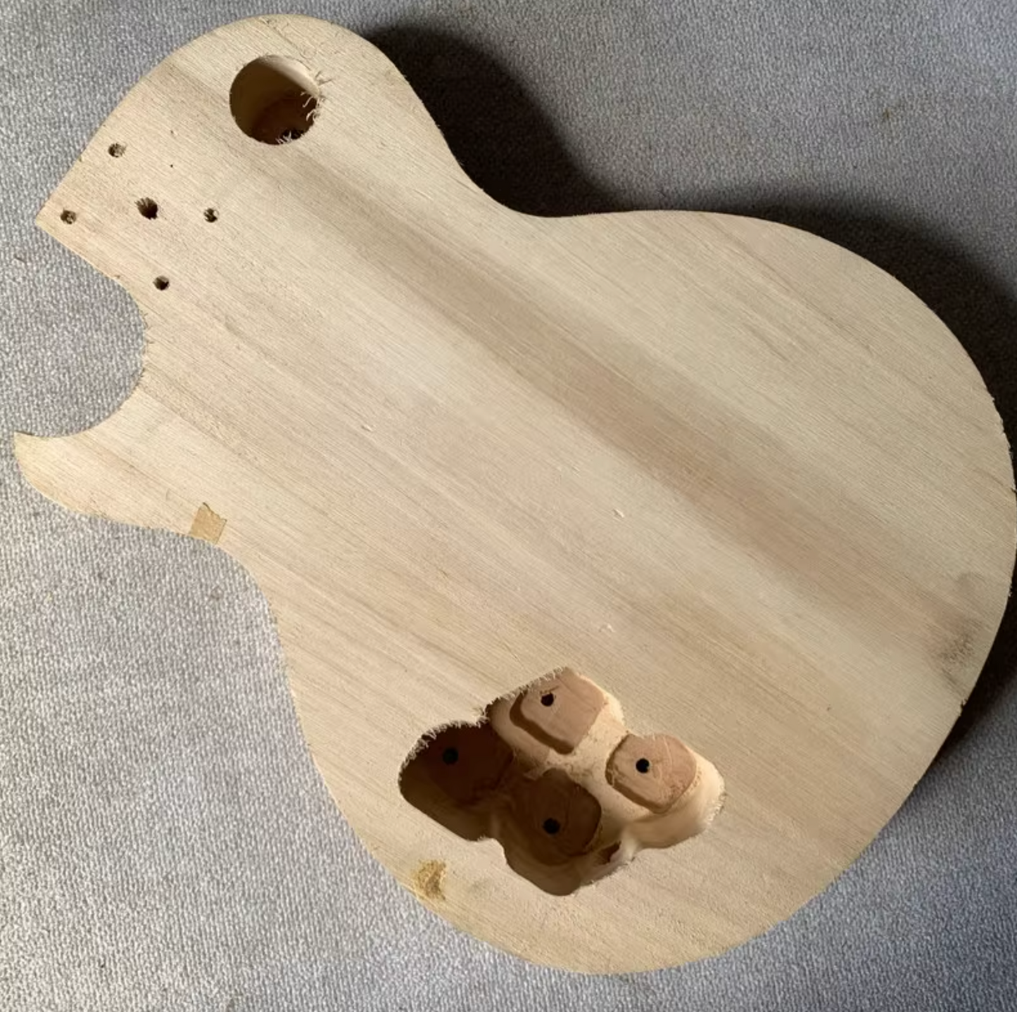 Basswood Guitar Single Cut Unfinished Body with Maple Top Fit Les Paul