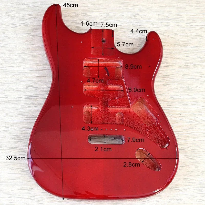 Wine Red Poplar Wood Guitar Body Fit ST Stratocaster