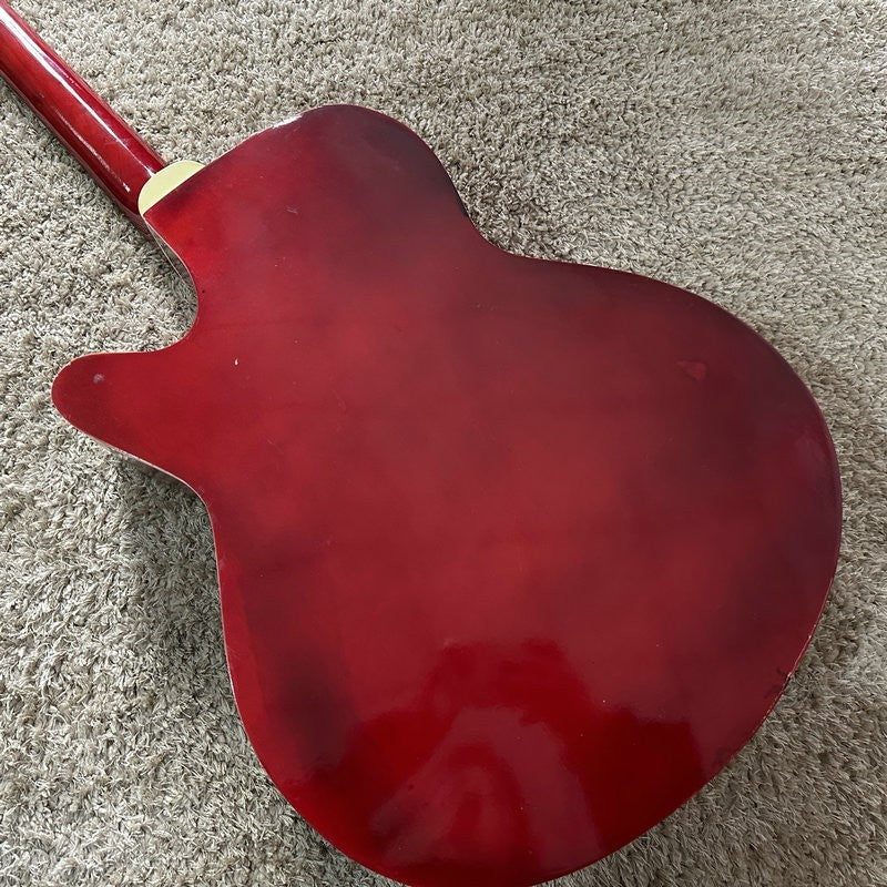 Red Burst 40 Inch Acoustic Guitar, Plywood Top Body, Rosewood Fingerbo