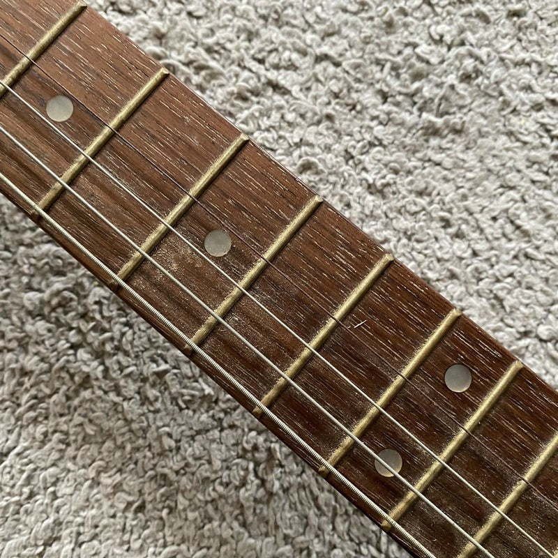 J&D Black Guitar, Solid Mahogany Body, Maple Neck, 24 Frets Rosewood F