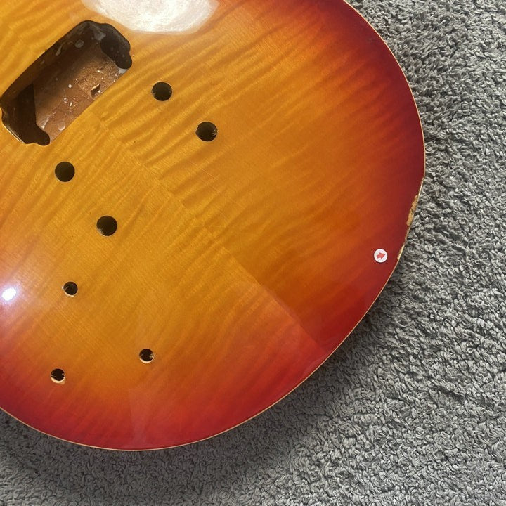 Left Hand Harley Benton Guitar Tiger Maple Top Body with Neck Set Fit
