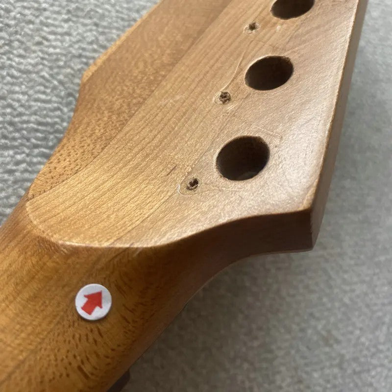 Purple Tiger Maple Top Headstock Guitar Neck, Rosewood Fingerboard 24