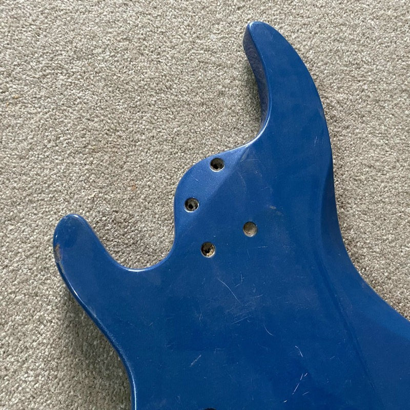 Blue 4 String Electric Bass Basswood Body