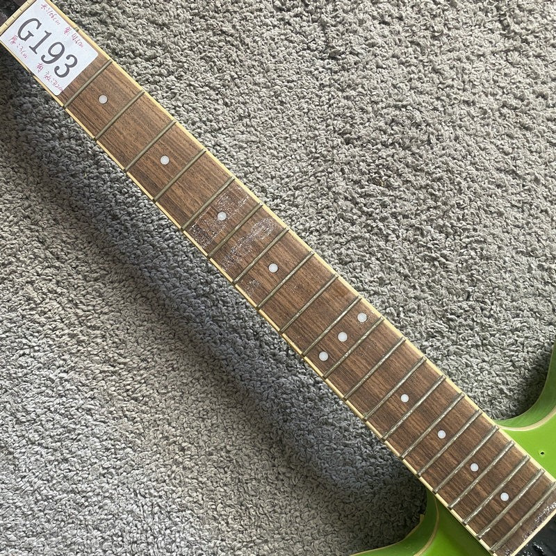Green DIY Jazz Guitar Semi Hollow Body with Maple Neck, Rosewood Finge