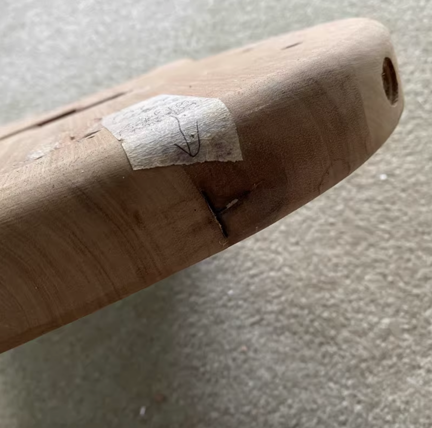 Mahogany Wood 4 String Bass Guitar Body DIY Project
