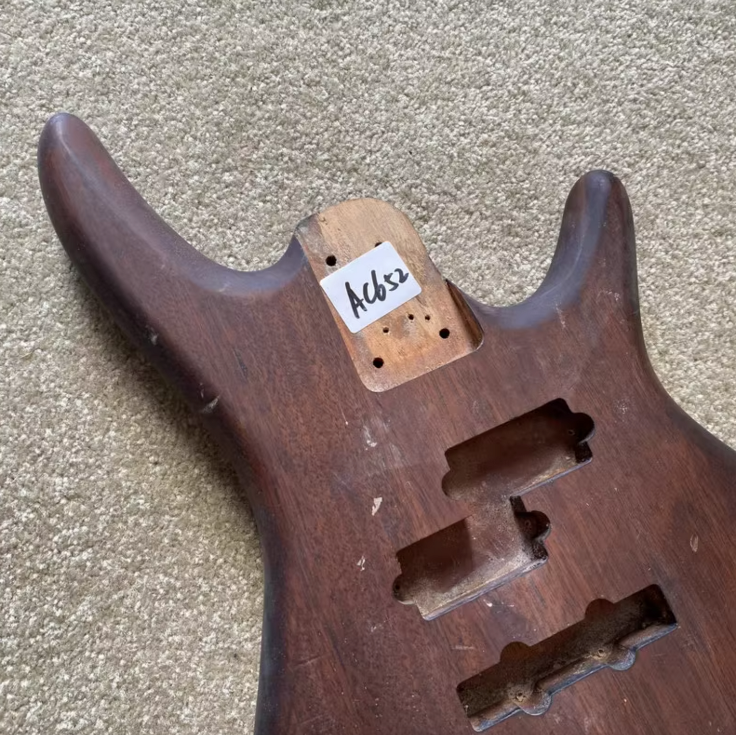Mahogany Wood 4 String Bass Solid Body DIY Project