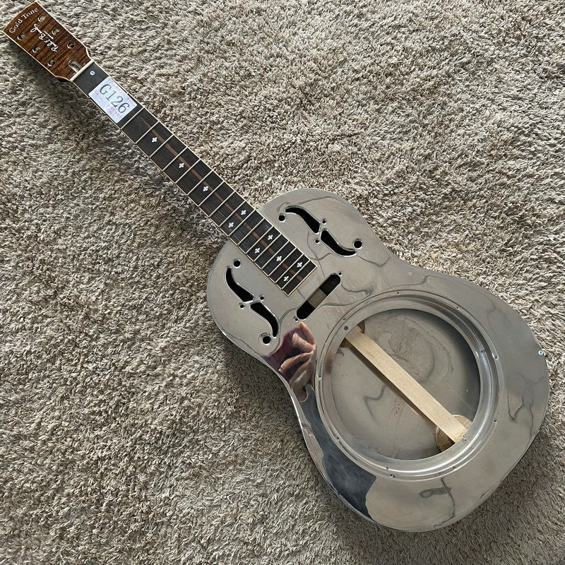Gold Tone Metal Resonator Dobro Guitar, Metal Body with Mahogany Neck,