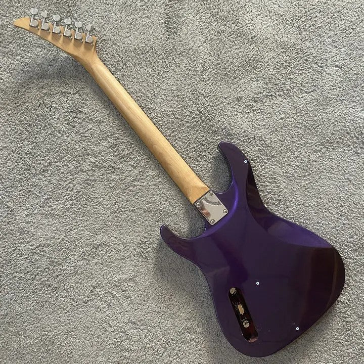 TNC Purple Metallic Finish Electric Guitar, Basswood Body, Maple Neck