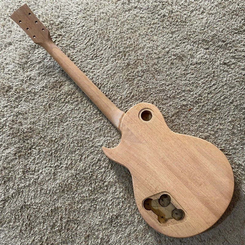 Tiger Maple Guitar Body with Mahogany Neck, Rosewood Fingerboard Fit L