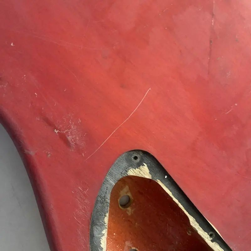 Solid Basswood Red Electric Bass Guitar Body