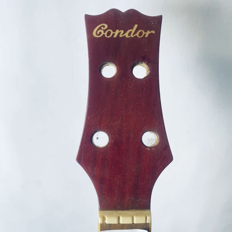 Condor Red Burst 4 String Acoustic Electric Bass, Ash Plywood Top, wit