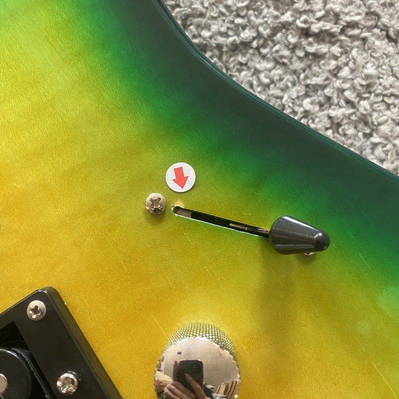 Green Yellow Burst HSH Guitar, Basswood Body with Maple neck, Rosewood