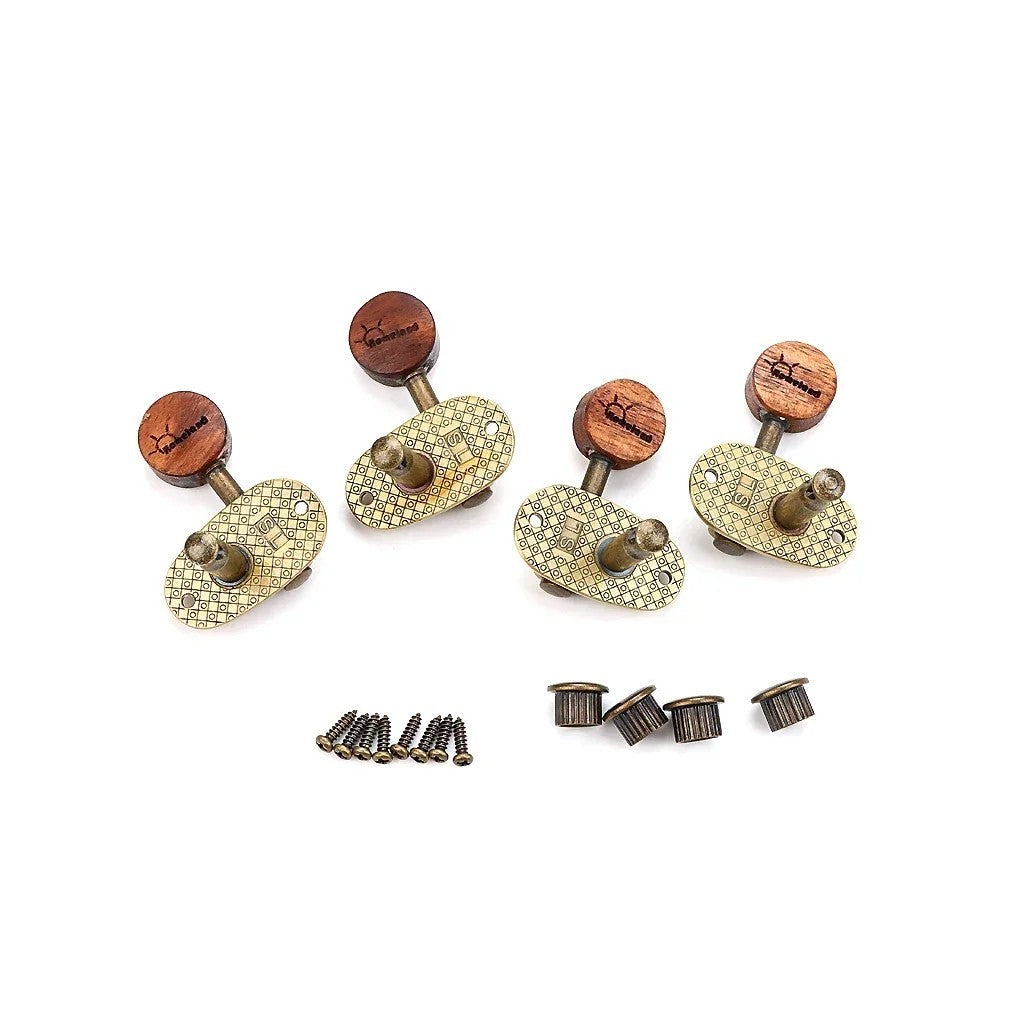 Bronze Ukulele 2R2L Tuning Pegs Machine Heads Open Gear