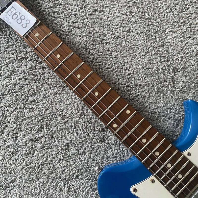 Blue Mini Electric Guitar, Solid Basswood Body, Maple Neck, Rosewood F