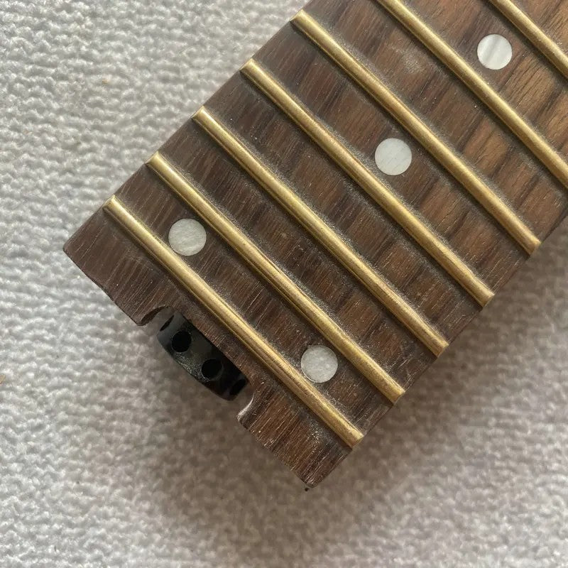 Purple Tiger Maple Top Headstock Guitar Neck, Rosewood Fingerboard 24