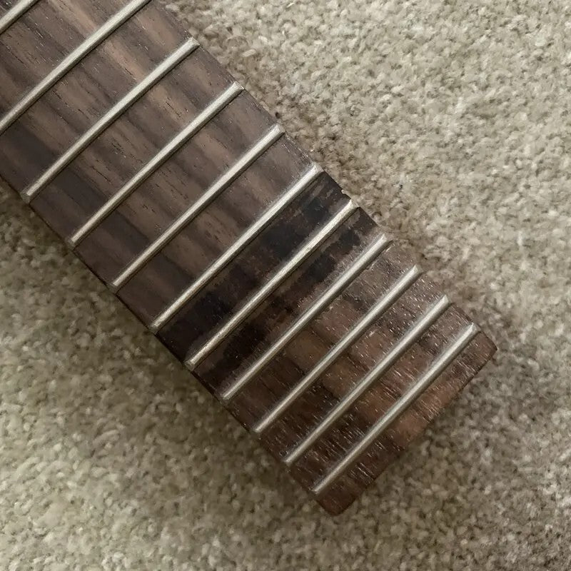 Maple Wood Reversed Headstock Guitar Neck with Rosewood 24 Frets Finge