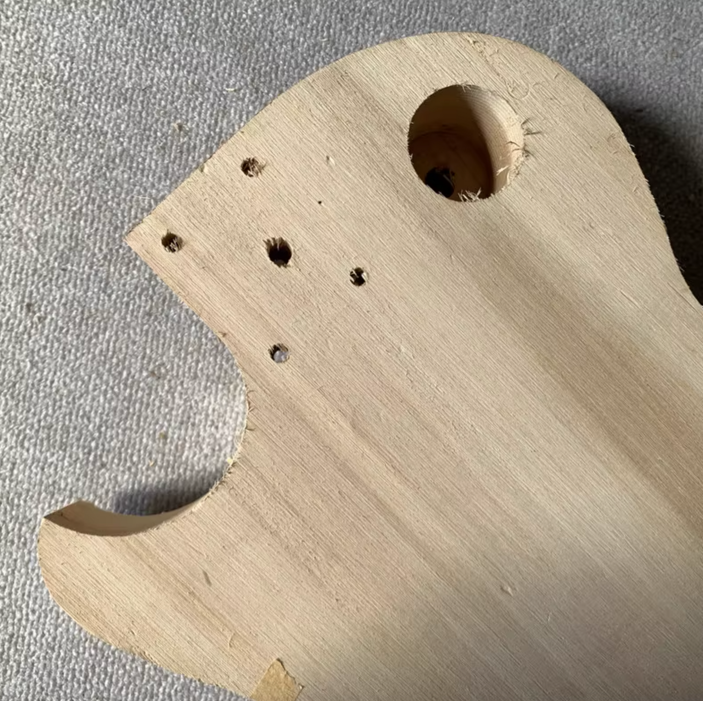 Basswood Guitar Single Cut Unfinished Body with Maple Top Fit Les Paul