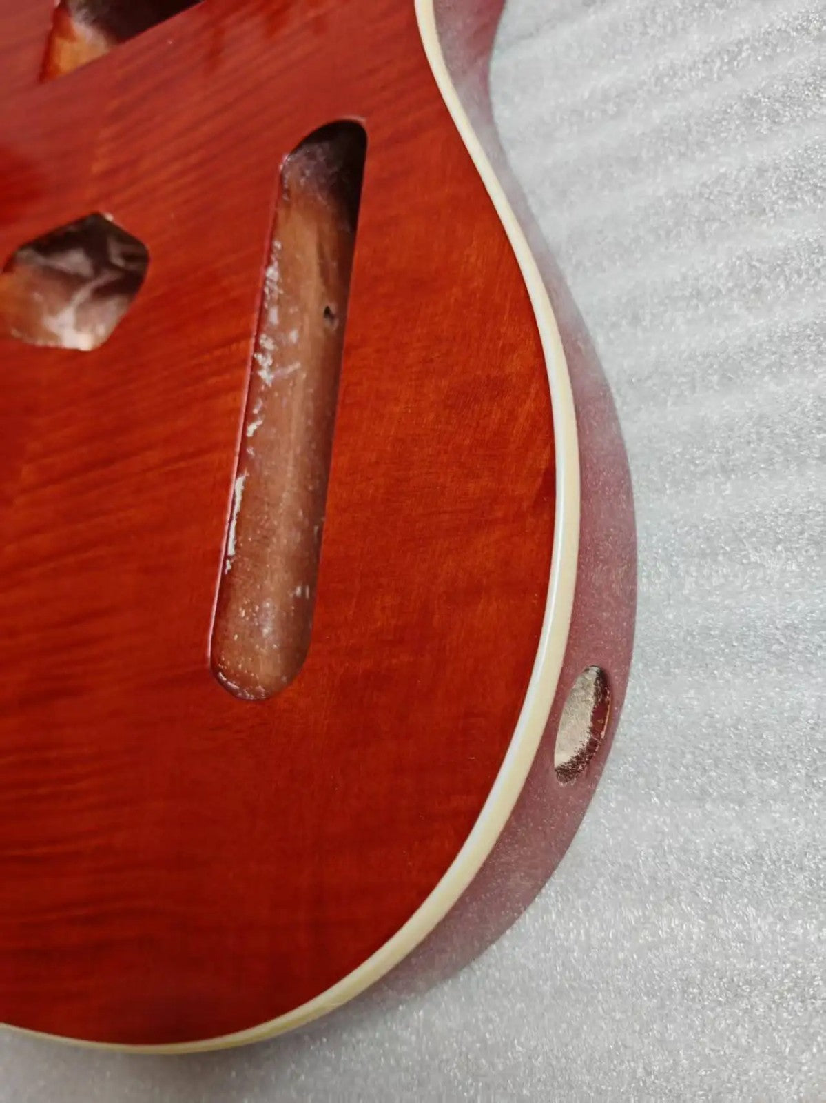 Mahogany Wood Guitar Body with Veneer Tiger Maple Top Fit Telecaster T