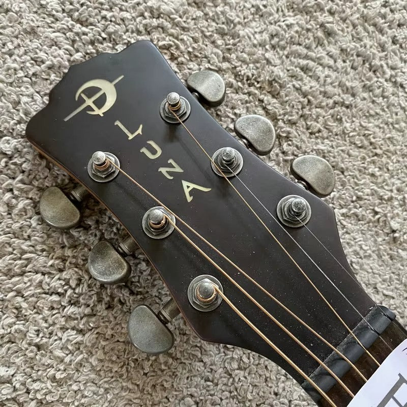 Luna 41 Inch Acoustic Electric Guitar, Spruce Mahogany Body, 20 Frets