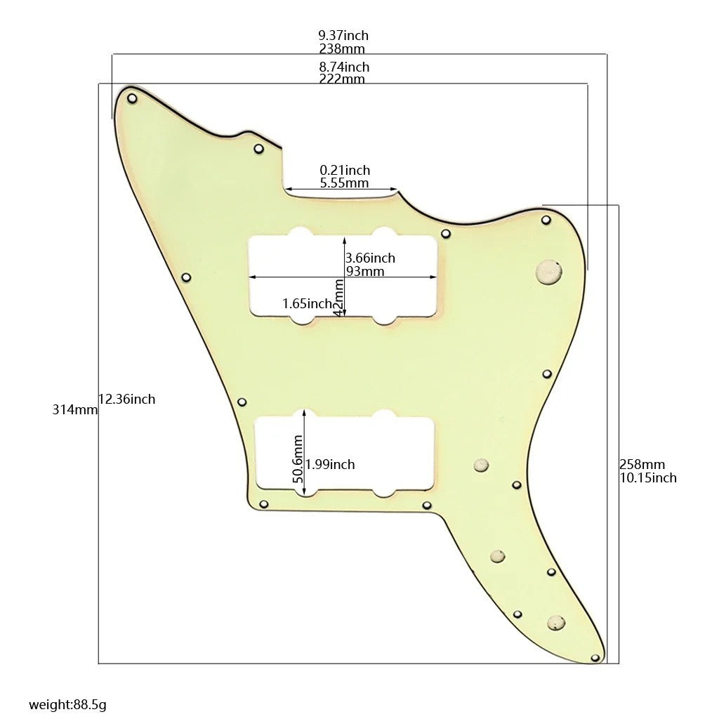 Mint Green Guitar Pickguard Scratch Plate Fit Pickguard