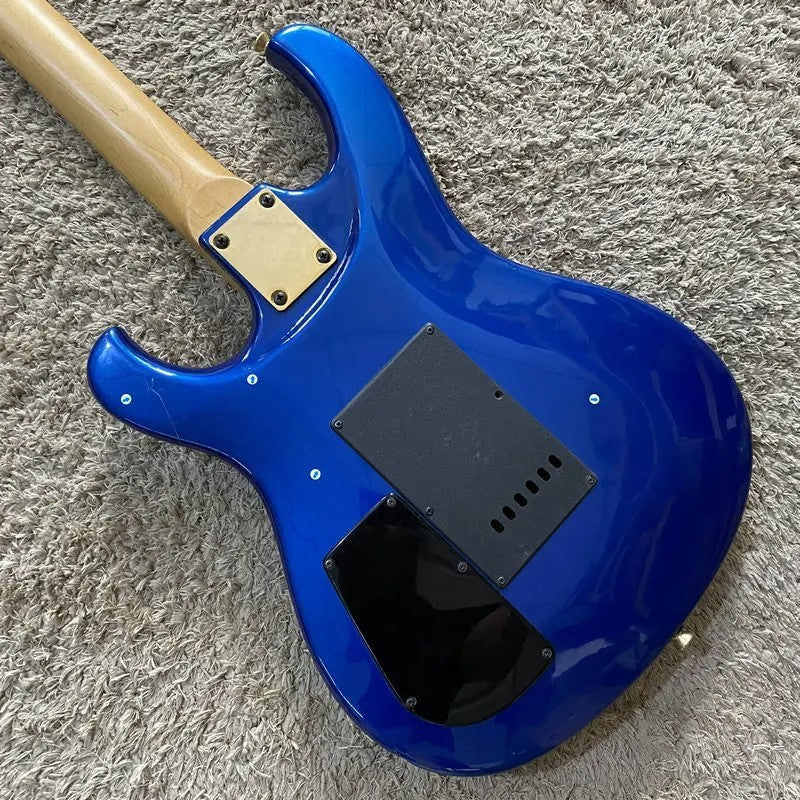 Metallic Blue HSH Guitar, Basswood Body, Rosewood Fingerboard Maple Ne