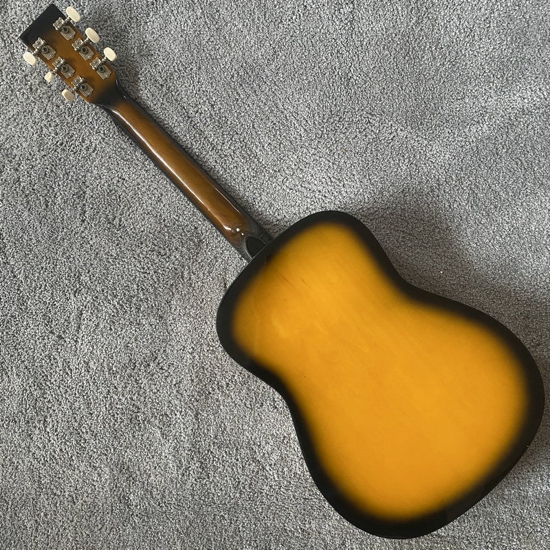 38 Inch Classical Guitar, Sunburst Basswood Body, Mahogany Neck, Rosew