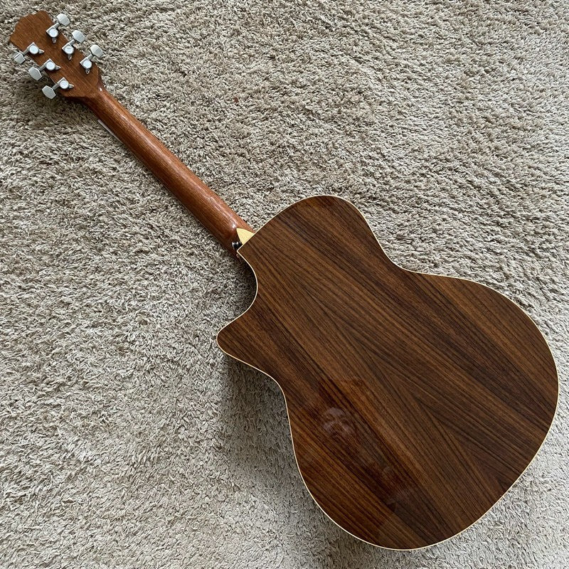 Luna Acoustic Guitar, Red Pine Top Body, Mahogany Neck, Rosewood Finge