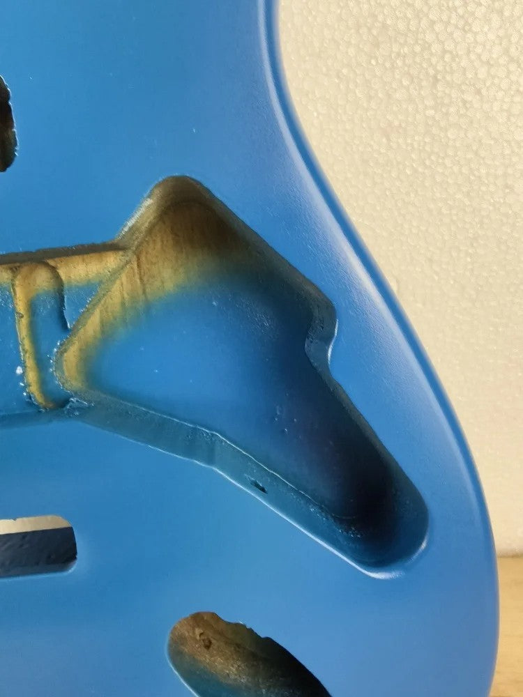 Blue Poplar Wood Double Cutaway Guitar Body Fit Stratocaster Strat Gui