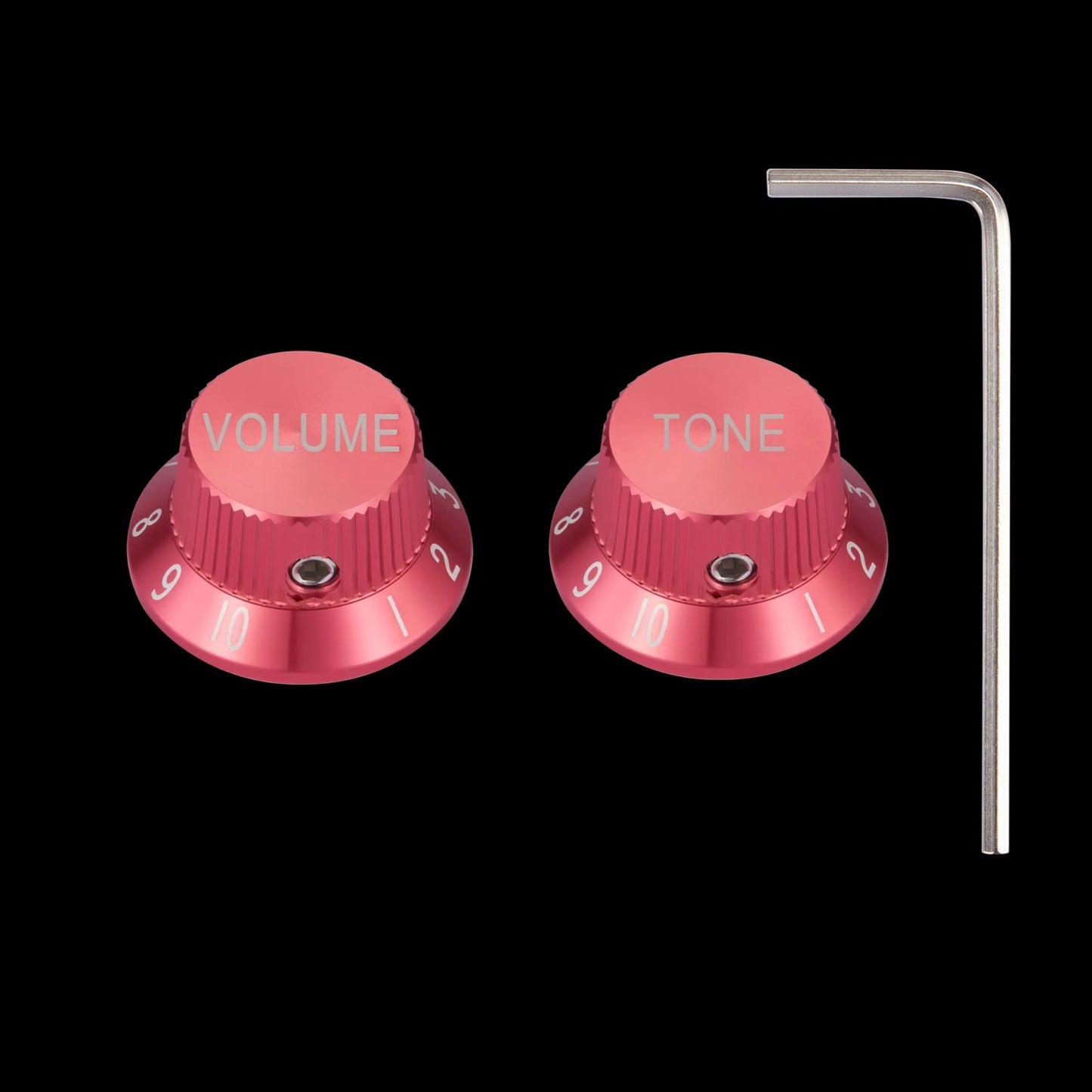 Red Aluminum Guitar Volume Tone Control Knobs Fit Stratocaster Strat