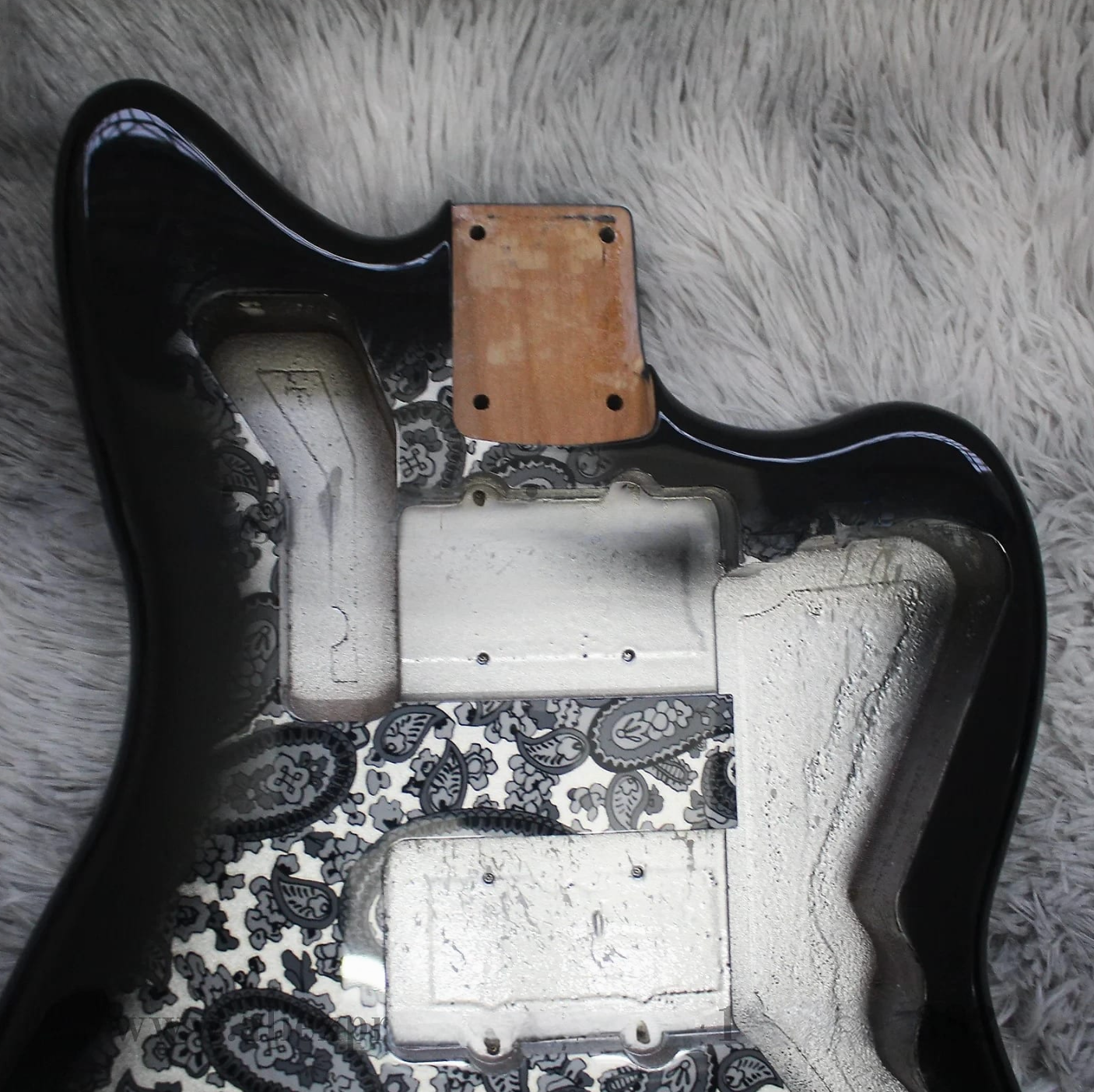 Black Amoeba Finish Alder Wood Guitar Body Fit Jazzmaster