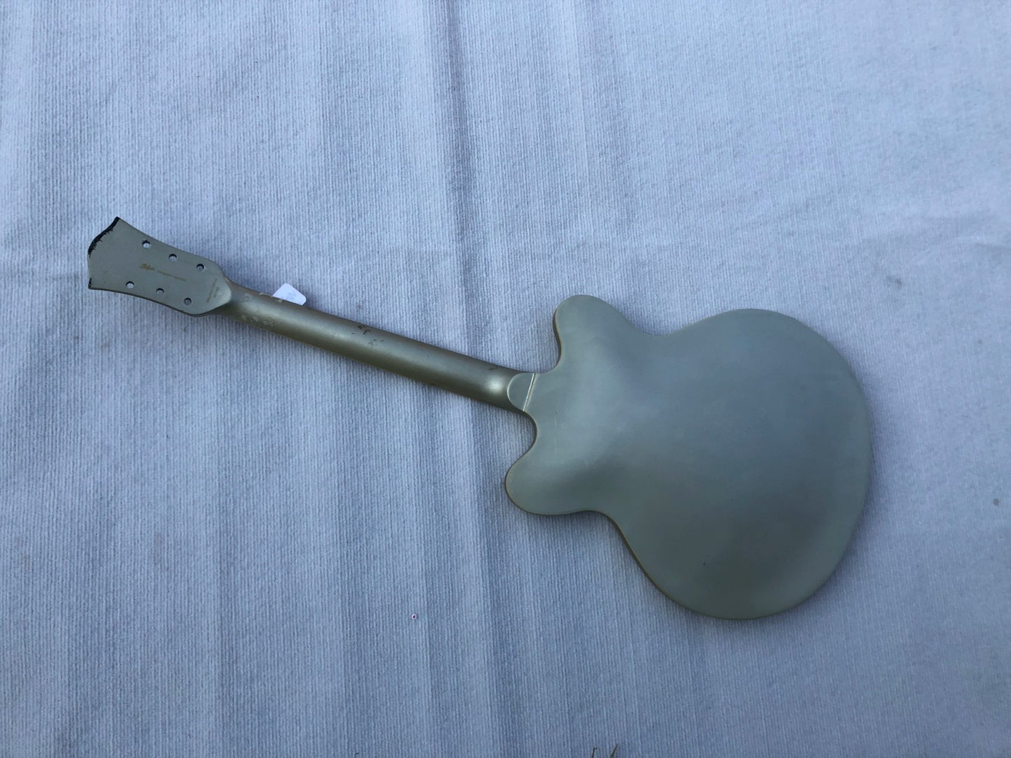 Metallic Silver Semi Hollow Jazz Guitar Body with Neck, Rosewood Fretb