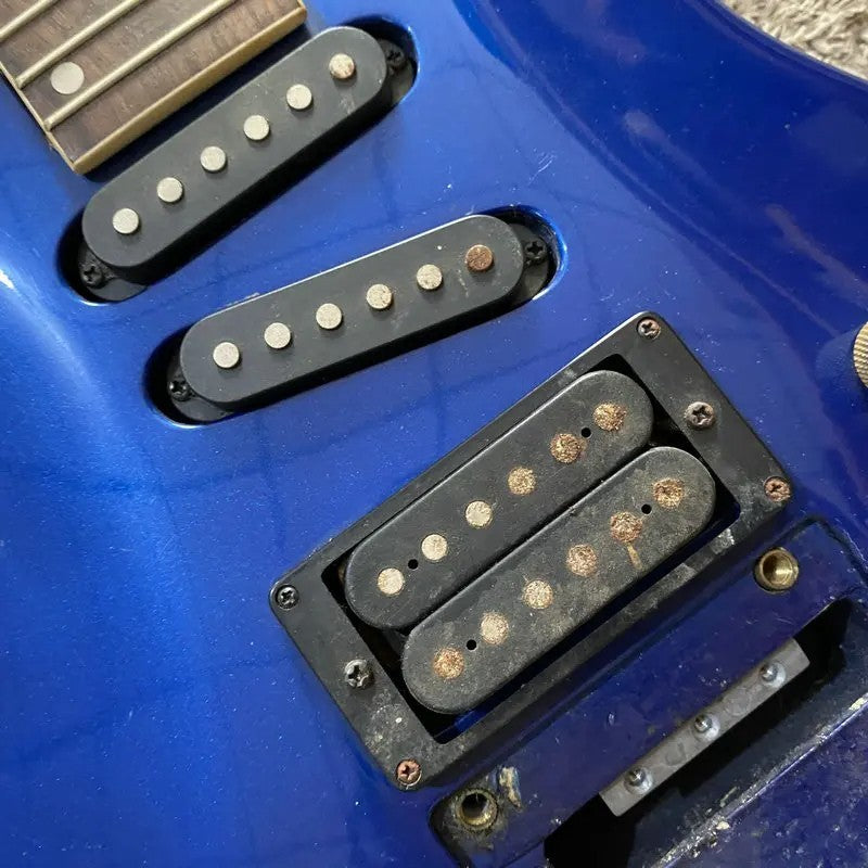 Metallic Blue HSH Guitar, Basswood Body, Rosewood Fingerboard Maple Ne