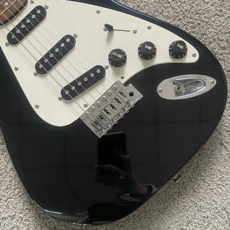 First Act Black Electric Guitar, Basswood Body, Maple Neck, Rosewood F