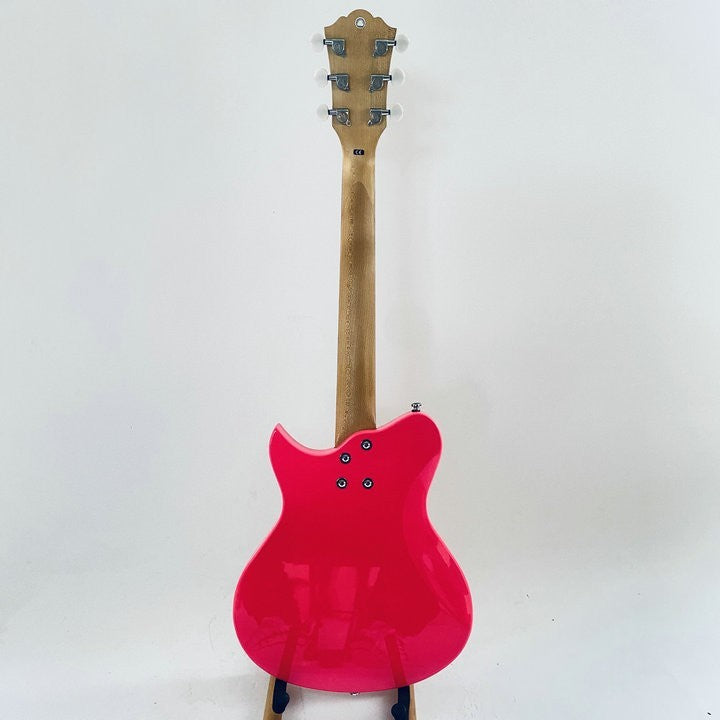 Washburn Warrior Mini Guitar in Pink Finish, Basswood Body, Maple Wood
