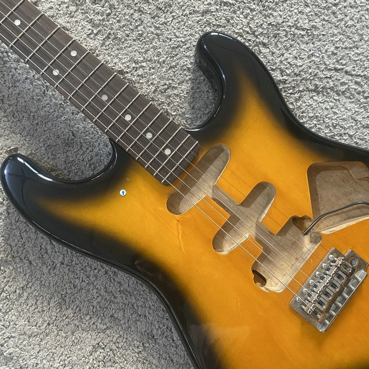 HSS Sunburst Basswood Guitar Body with Maple Wood Neck, Rosewood Fretb