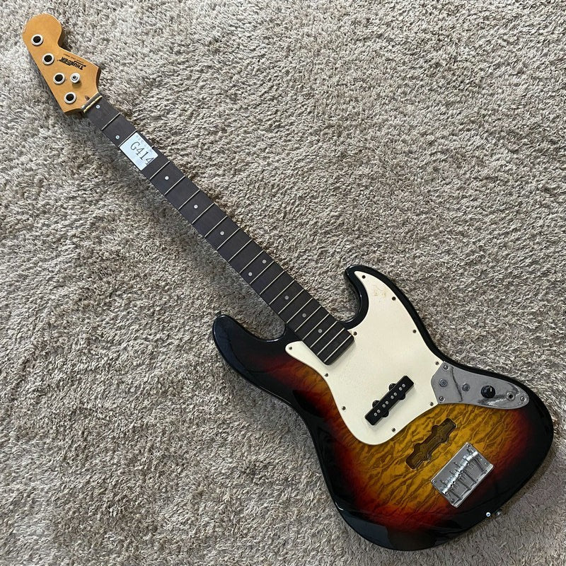 Sunburst 4 String Bass Basswood Body Maple Neck Rosewood Fretboard Fit