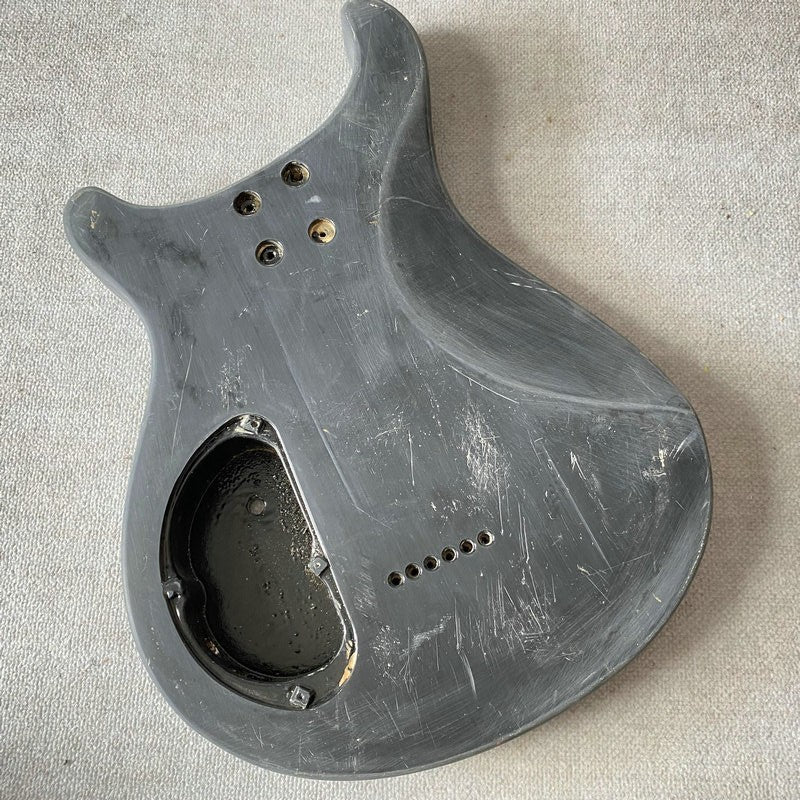 Black Cutaway Basswood Guitar Body, String Through Bridge, Single Humb