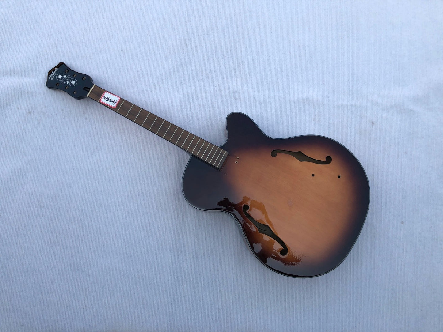 Washburn Sunburst Hollow Body Jazz Guitar with Maple Neck, Rosewood Fi