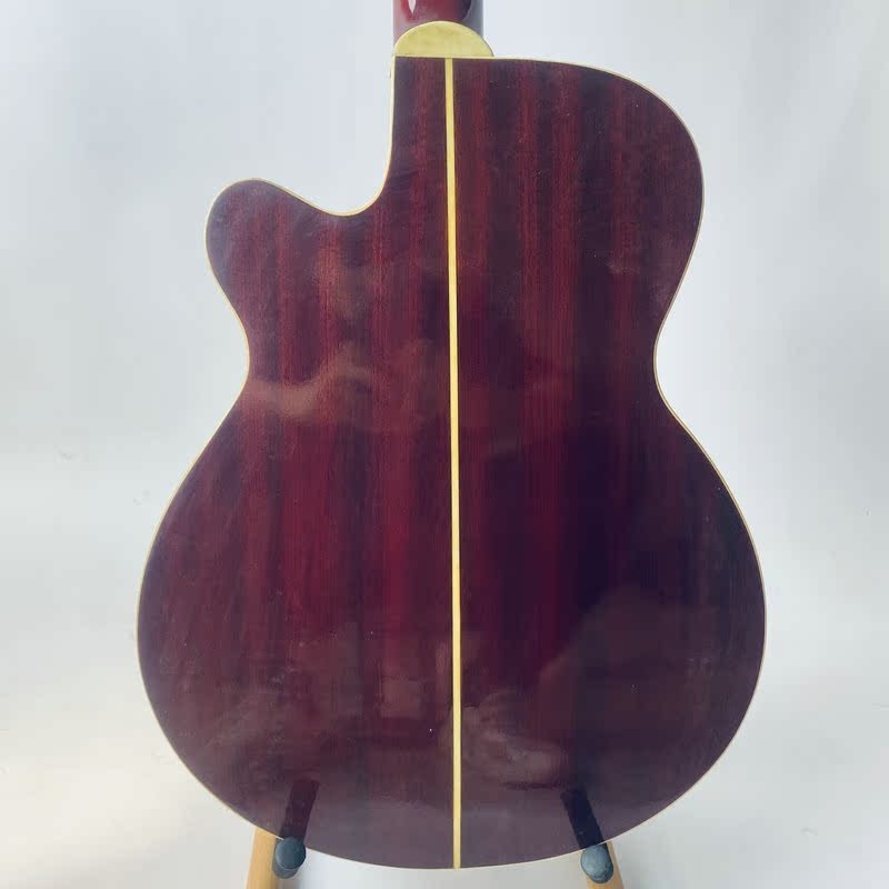 Condor Red Burst 4 String Acoustic Electric Bass, Ash Plywood Top, wit