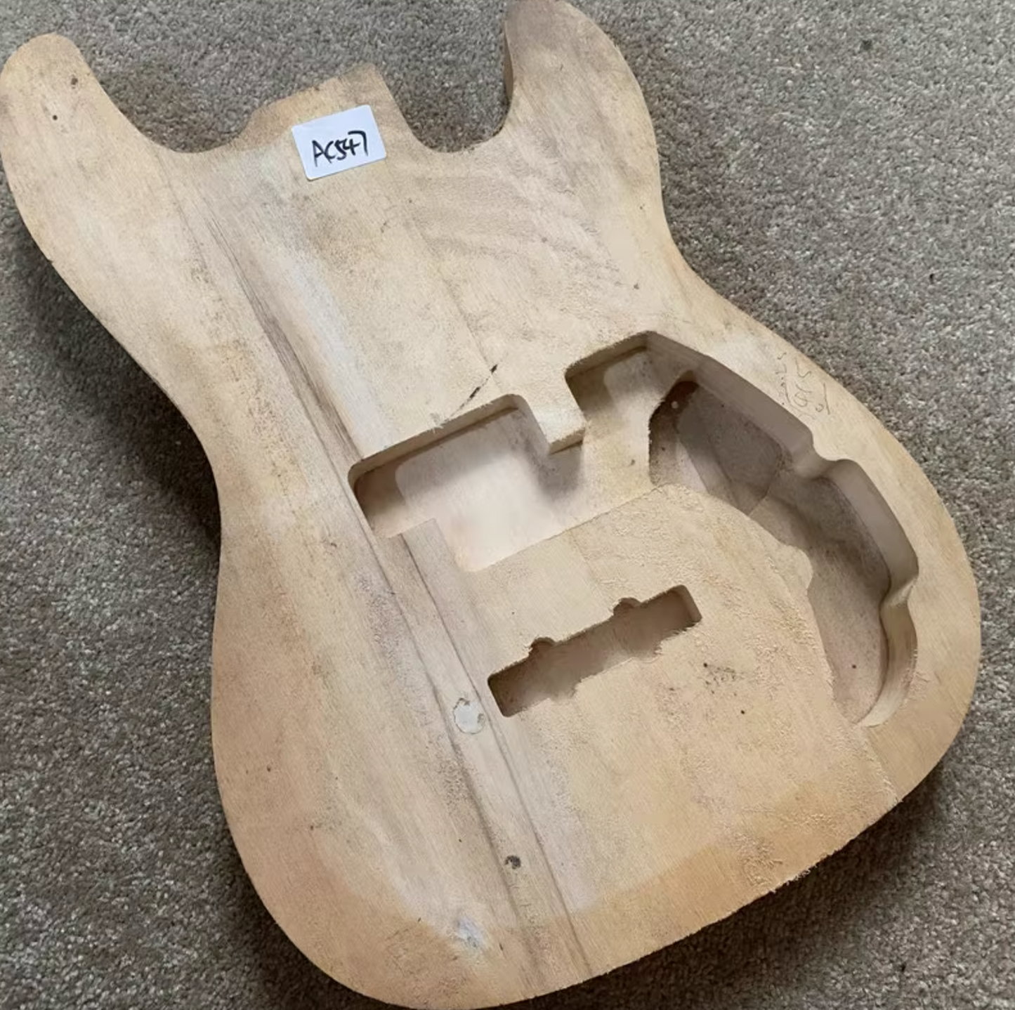 Unfinished Basswood 4 String Bass Body Fit Precision Bass DIY Project