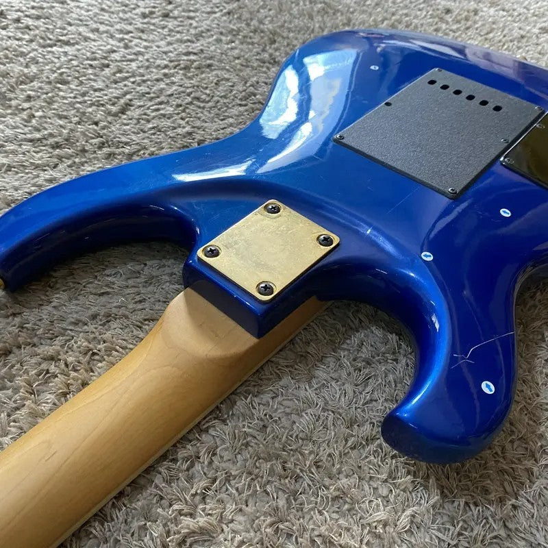 Metallic Blue HSH Guitar, Basswood Body, Rosewood Fingerboard Maple Ne