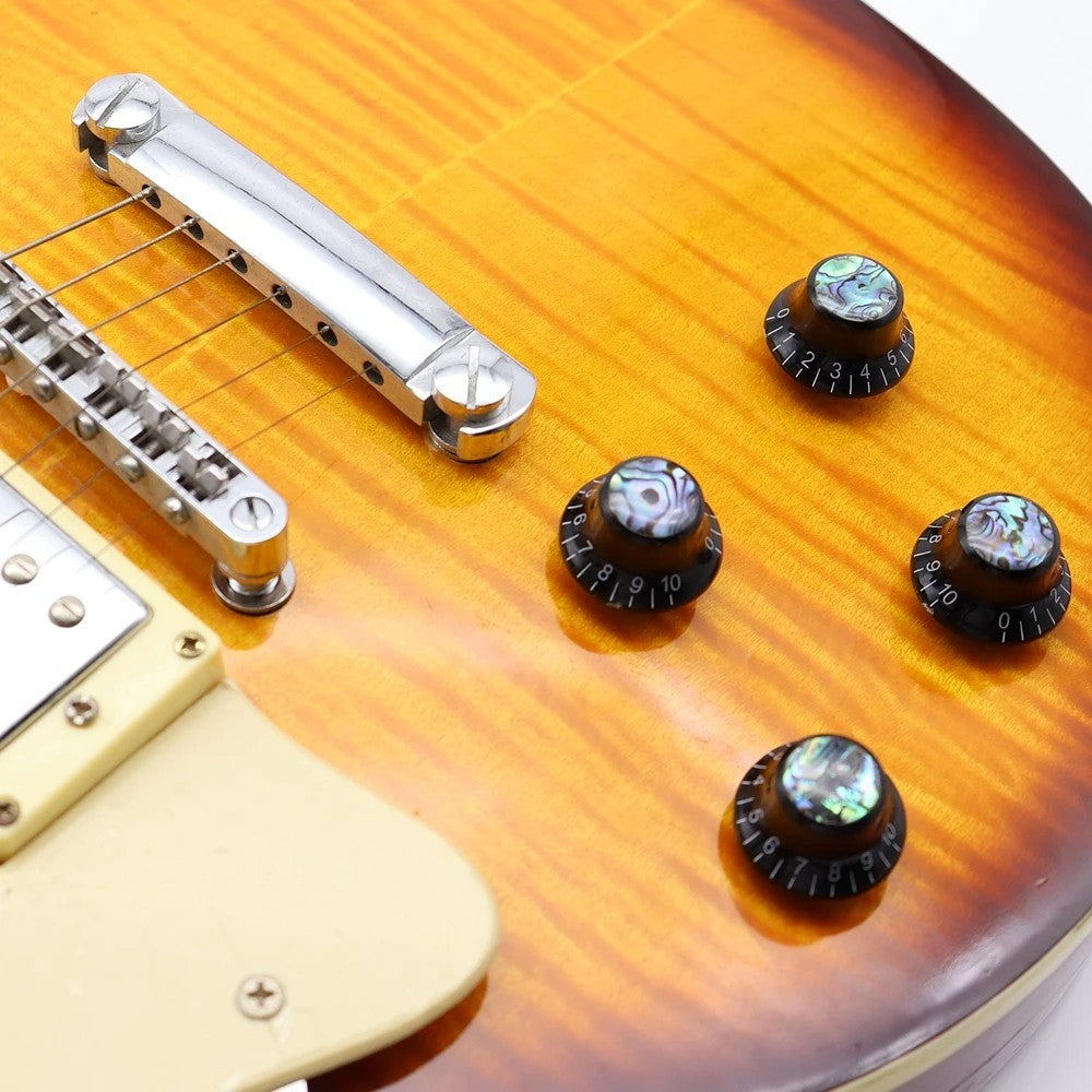 4pcs Guitar Abalone Top Volume Tone Knobs Fit Epiphone LP Les Paul SG