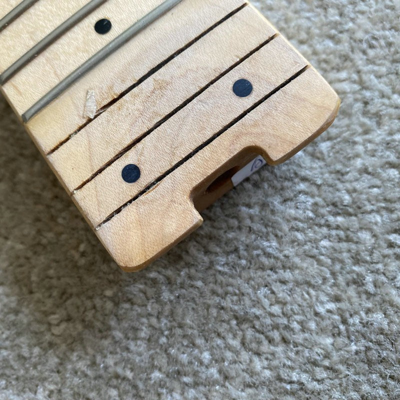 Blue Maple Wood Guitar Neck, 24 Frets Maple Fingerboard