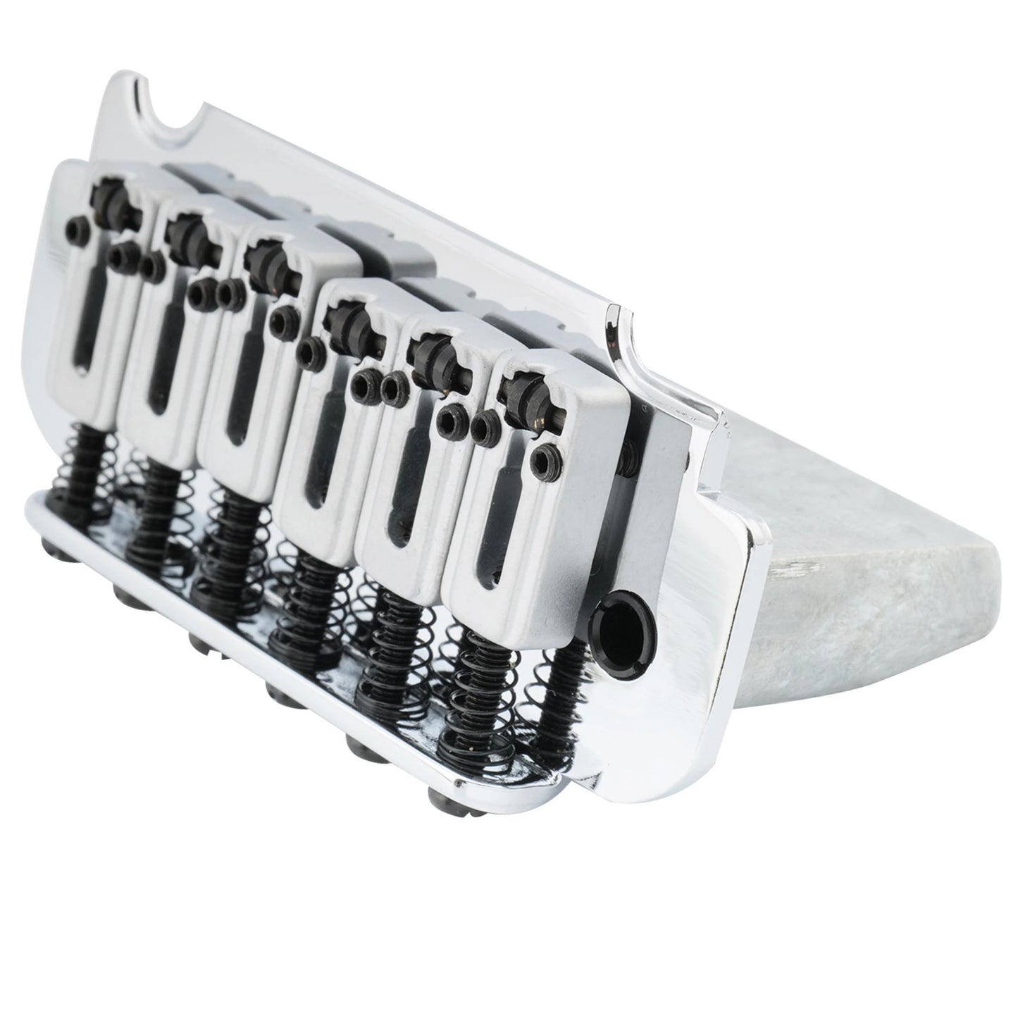 Chrome 2 Point Guitar Roller Saddles Bridge Tremolo System Fit Stratoc