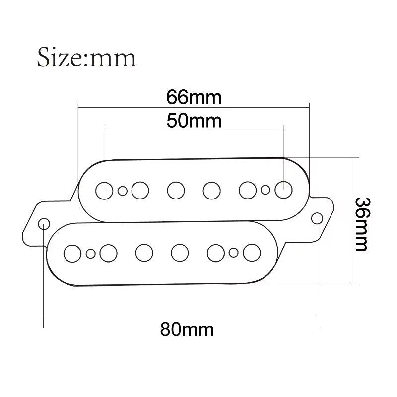 Neck Bridge Headless Guitar Humbucker Pickups Set