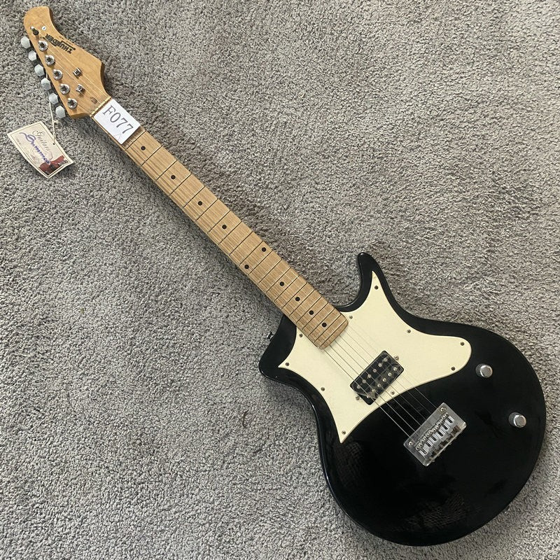 Glossy Black Electric Guitar, Solid Basswood Body, Maple Neck and Fing