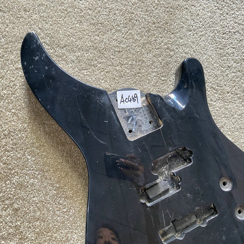 Black 4 String Bass DIY Project Basswood Body