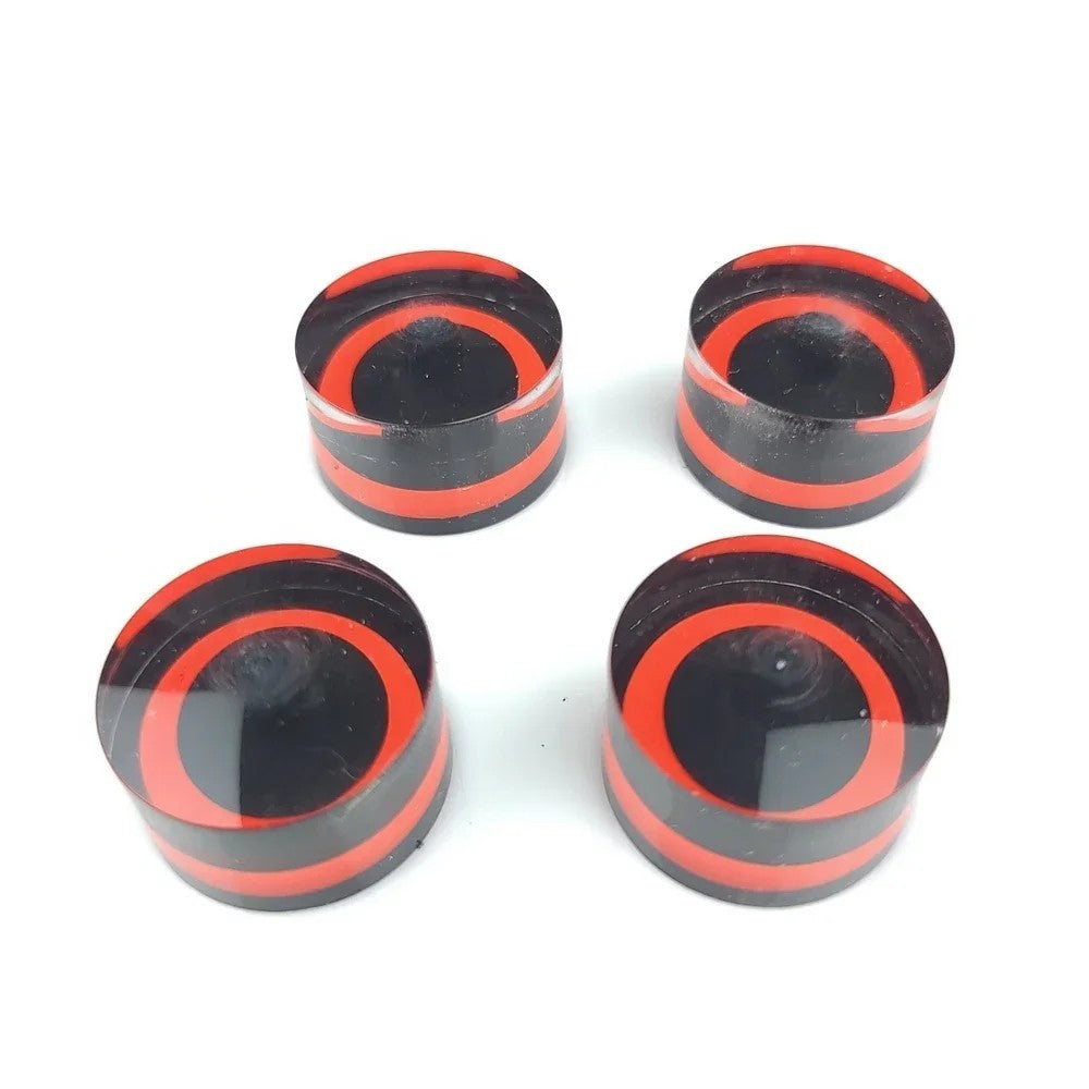 4pcs Black Red Guitar Volume Tone Speed Knobs Fit Ibanez,Epiphone,Burn