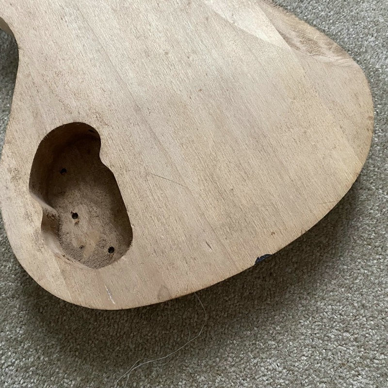 Unfinished Basswood 4 String Bass Body